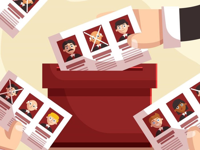 Ilustrasi pemungutan suara saat pilkada atau pemilu