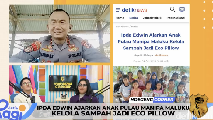 Ipda Edwin Ricardo Mangare dalam Program Hoegeng Corner di detikPagi