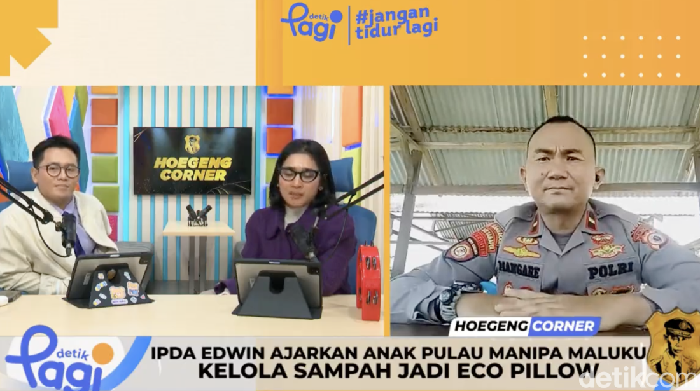 Ipda Edwin Ricardo Mangare dalam Program Hoegeng Corner di detikPagi