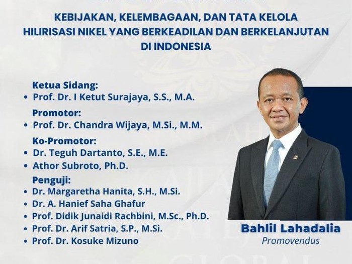 Ketum Golkar Akan Raih Gelar Doktor Bidang Hilirisasi Universitas Indonesia
