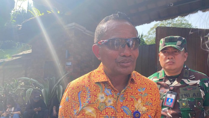 Komandan Detasemen Pengawalan Khusus Menhan Letkol Inf G Borlak (Rizky/detikcom)