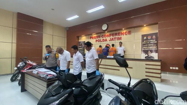 Pelaku curanmor 40 TKP di Jatim.