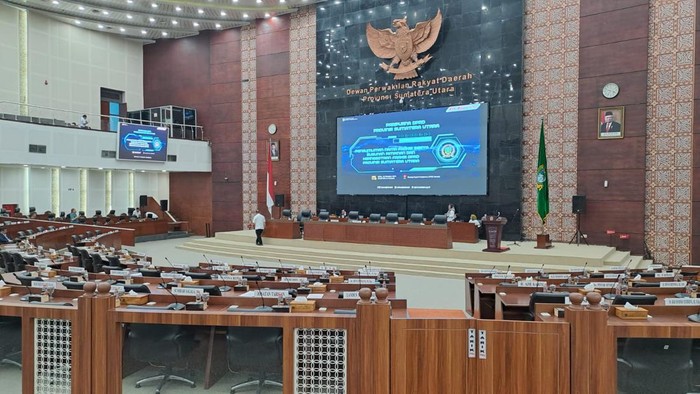 Ruang paripurna DPRD Sumut. (Nizar Aldi/detikSumut)