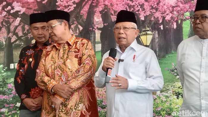 Wapres Maruf Amin saat resmikan pesantren di Indramayu