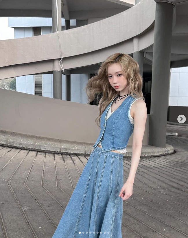 Pemilik nama asli Kim Min Jeong itu bahkan bisa bolak-balik ke gym dan ikut kelas pilates empat kali dalam seminggu. Foto: dok. Instagram @imwinter