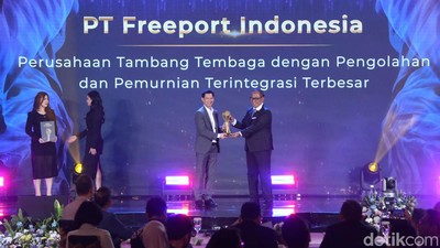 Potret Freeport Raih Penghargaan Perusahaan Tambang Terintegrasi Terbesar