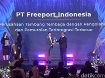Potret Freeport Raih Penghargaan Perusahaan Tambang Terintegrasi Terbesar
