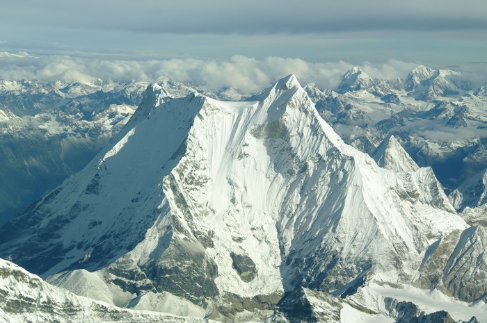 Aerial view of Hinalaya: Gauri Shankar and Shisha Pangma