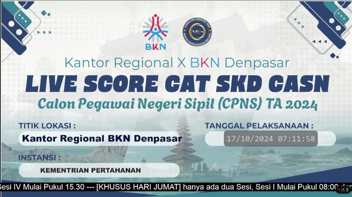 Live score SKD CPNS 2024