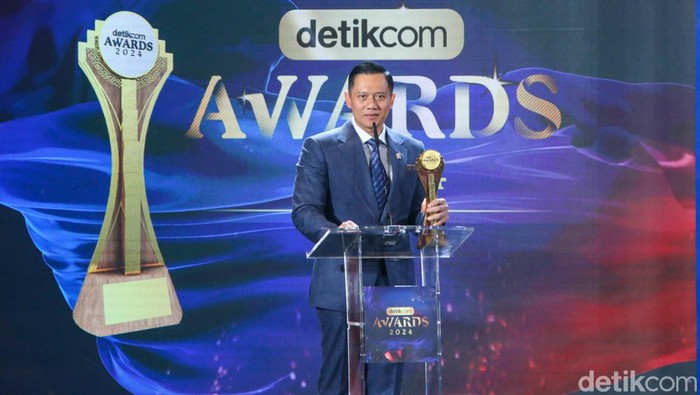 Menteri ATR/BPN Agus Harimurti Yudhoyono raih detikcom Awards 2024. (Rifkianto Nugroho)