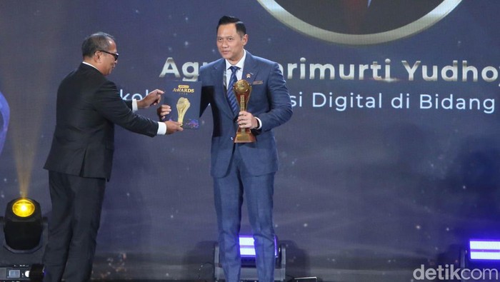 Menteri ATR/BPN Agus Harimurti Yudhoyono raih detikcom Awards 2024. (Rifkianto Nugroho)