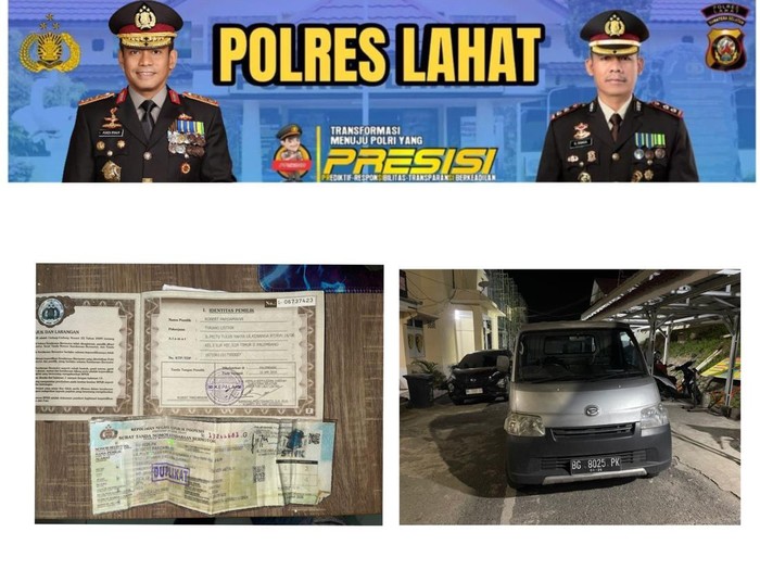 Pelaku penggelapan mobil beserta barang bukti berhasil diamankan Polres Lahat.