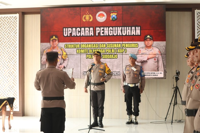 Pengukuhan Komite Olahraga Polresta Sidoarjo