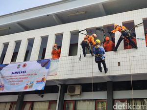 Dramatisnya Simulasi Gempa di Ciamis