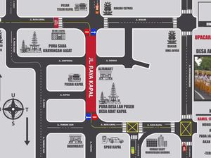 Pengumuman! Jalur Denpasar-Gilimanuk di Kelurahan Kapal Ditutup Jam 3 Sore