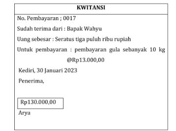 Contoh Kwitansi Pembelian.