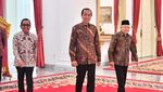 Potret Makan Siang Pamitan Jokowi dan Para Menteri, Ditutup Foto Bareng