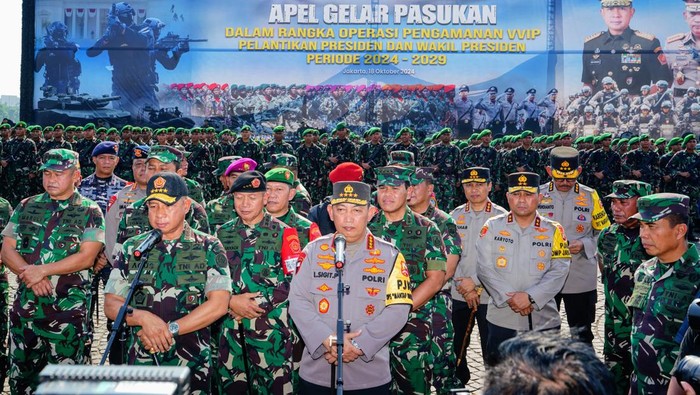 Kapolri dan Panglima TNI Jumpa Pers Usai Apel