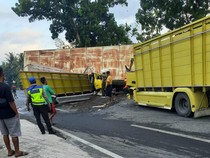 Polisi Amankan 1 Sopir Buntut Laka Karambol Maut 4 Truk di Sedayu Bantul