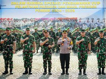 Potret Panglima TNI-Kapolri Pimpin Apel Pengamanan Pelantikan Presiden