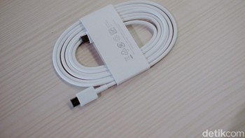 Aksesori yang disertakan dalam paket pembelian hanya kabel data USB-C. Foto: Adi Fida Rahman/detikINET