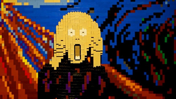 People visit the exhibition ‘Art of the Brick' by U.S. artist Nathan Sawaya, a contemporary artist who takes LEGO into the art world as a medium, in Berlin, Germany, October 16, 2024. REUTERS/Lisi Niesner