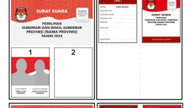 Surat suara pemilihan gubernur dan wakil gubernur (1 calon)