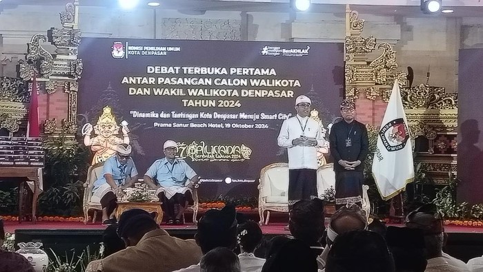Debat Pilwalkot Denpasar, Sabtu (19/10/2024). (Ni Made Lastri Karsiani Putri/detikBali)