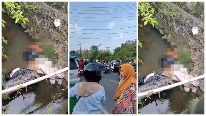 Penemuan mayat di saluran irigasi Kota Metro Lampung.