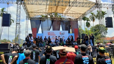 Potret Tasyakuran Relawan Jelang Pelantikan Prabowo-Gibran