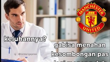 Pasti penggemarnya nggak tahan mau bilang Manchester United is back. Foto: (Twitter/annisakputrik).