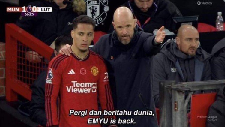 Meme Man United Comeback, Menang 2-1 dari Brentford Manchester United mengakhiri puasa kemenangan di Liga Inggris. Mereke berhasil menang 2-1 dari Brentford. Berikut sederet meme kemenangannya.