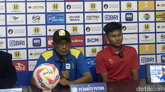 Jumpa pers Barito Putera usai melawan PSS Sleman, Minggu (20/10/2024).