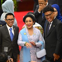 Siti Hediati Soeharto, atau biasa disapa Titiek Soeharto, turut hadir dalam Pelantikan Presiden dan Wakil Presiden Ri Periode 2024 - 2029.  Foto: ANTARA FOTO/Rivan Awal Lingga