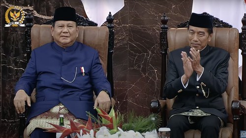 Prabowo dan Jokowi di MPR