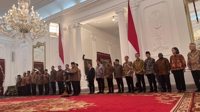 Presiden Prabowo Subianto umumkan susunan kabinet.