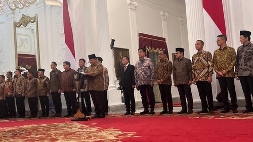Presiden Prabowo Subianto umumkan susunan kabinet.