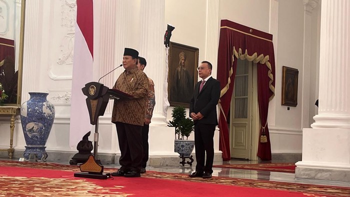 Presiden Prabowo Subianto umumkan susunan kabinet.
