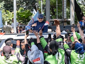 Ratusan Driver Gojek Beri Dukungan kepada Prabowo-Gibran