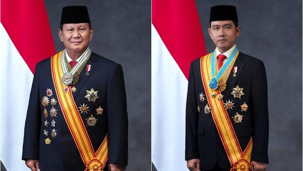 Sah! Ini Foto Resmi Kenegaraan Presiden Prabowo-Wapres Gibran