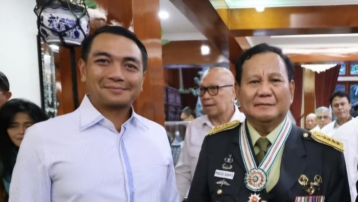 Sekretaris DPD Gerindra Jawa Timur, Kharisma Febriansyah dan Prabowo Subinto