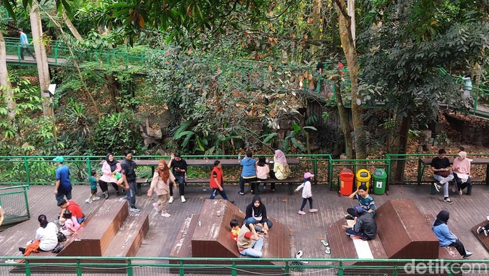 Suasana pagi di Taman Babakan Siliwangi Kota Bandung.