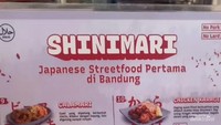 Daftar menu di Shinimari Japanese Street Food