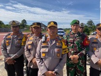 Polres Rohul Show Off Force Ciptakan Situasi Kondusif saat Pelantikan Presiden
