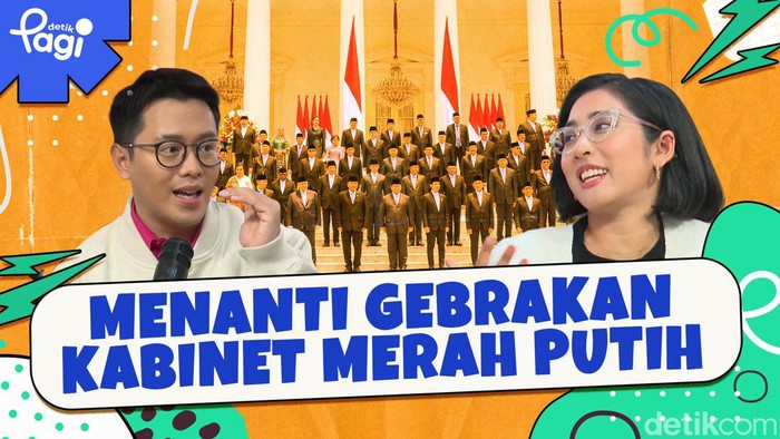 Detik Pagi edisi Selasa, 22 Oktober 2024 membahas Menanti Gebrakan Kabinet Merah Putih