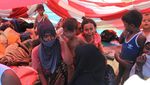 Potret Imigran Rohingya Terombang-ambing di Perairan Aceh Selatan