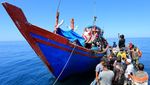 Potret Imigran Rohingya Terombang-ambing di Perairan Aceh Selatan