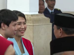 Isi Obrolan Prabowo, Veronica Tan dan Sean Saat Pelantikan di Istana