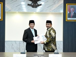 Sertijab Menag, Gus Yaqut dan Nasaruddin Umar Saling Beri Apresiasi