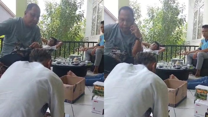 Tangkapan layar video dugaan pelanggaran netralitas ASN oleh Plt Sekwan Lubuklinggau, Rifki